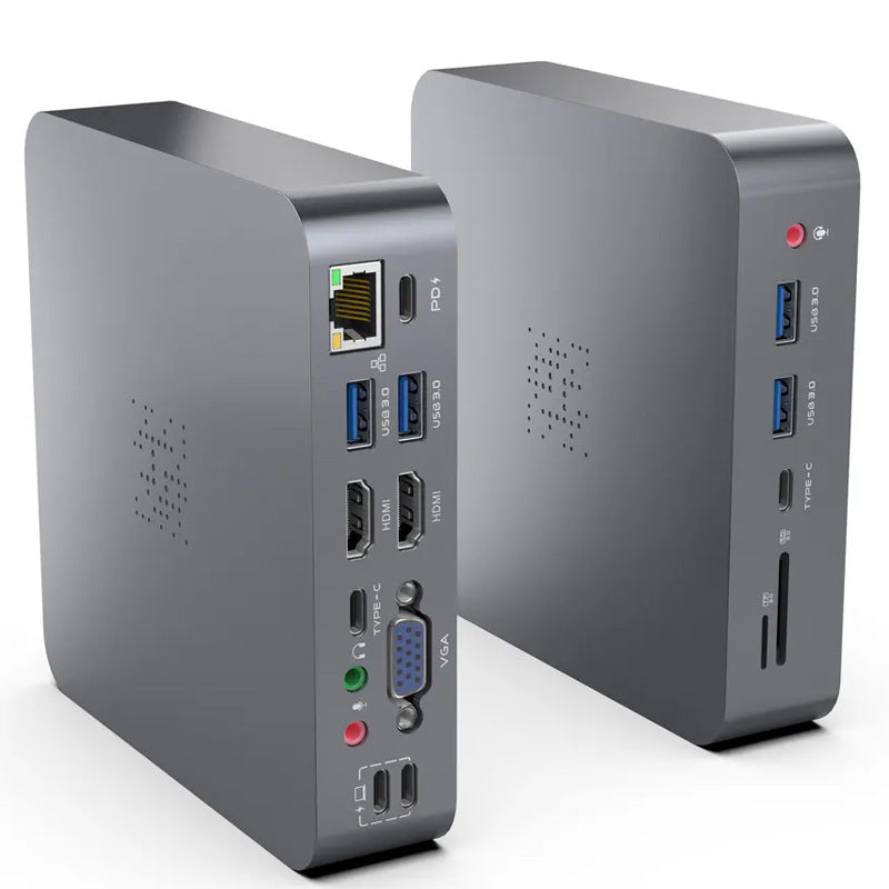 MH480 Dual Type-C Expansion Dock for MacBook, 100W PD Fast Charging USB Hub and HUB Adapter