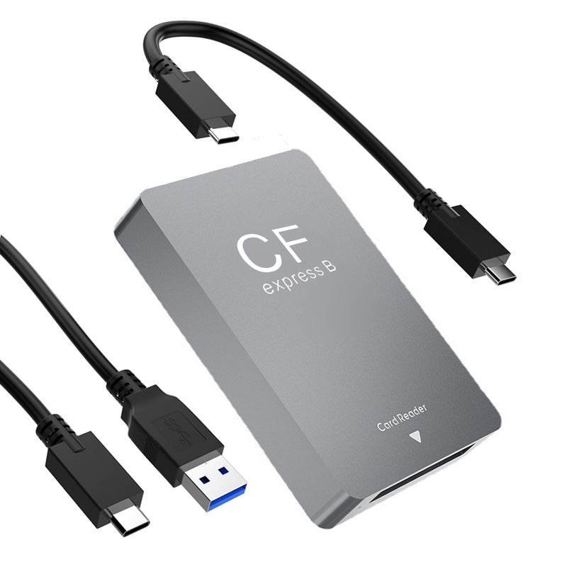 CR326 XQD/CFe-B dual-slot SLR camera card reader, USB 3.2 Gen2, 10Gbps high-speed card reader