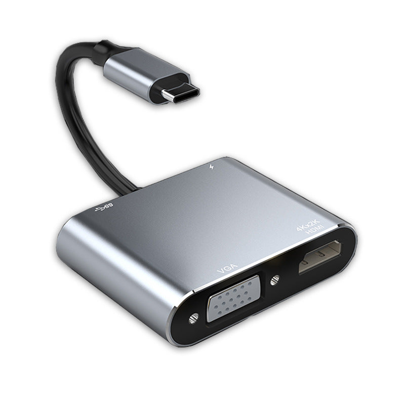 B040 Type-C expansion dock - four-port USB 3.0 hub with PD fast charging, 4K high-definition HDM/VGA hub