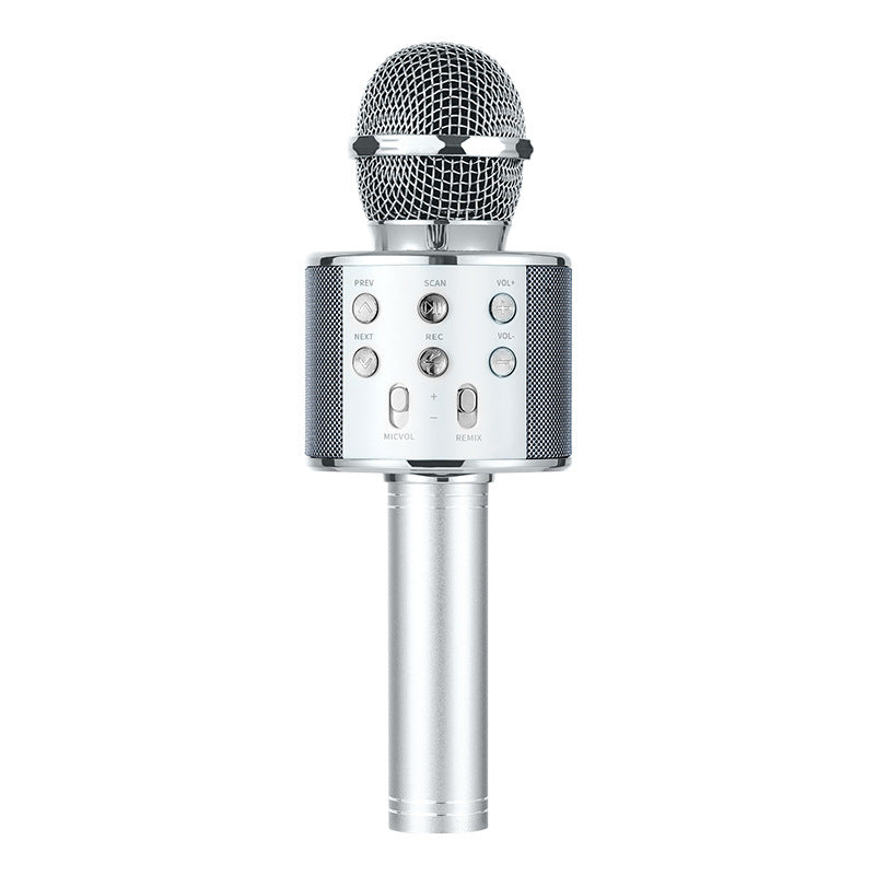 Bluetooth wireless children's microphone with integrated microphone and speaker