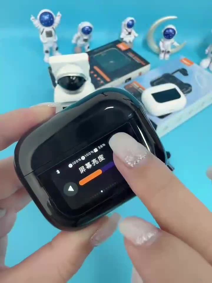 A9 Plus TWS Bluetooth Earbuds | ANC/ENC Noise Cancelling | Touchscreen Case | 1.5'' Display | Low Latency