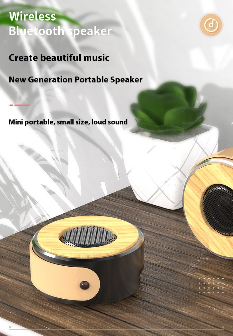 Retro Wooden Bluetooth Speaker with Subwoofer TWS Pairing AUX TF Card Handsfree Call Strong Bass Portable Wireless Home Audio Gift 2025
