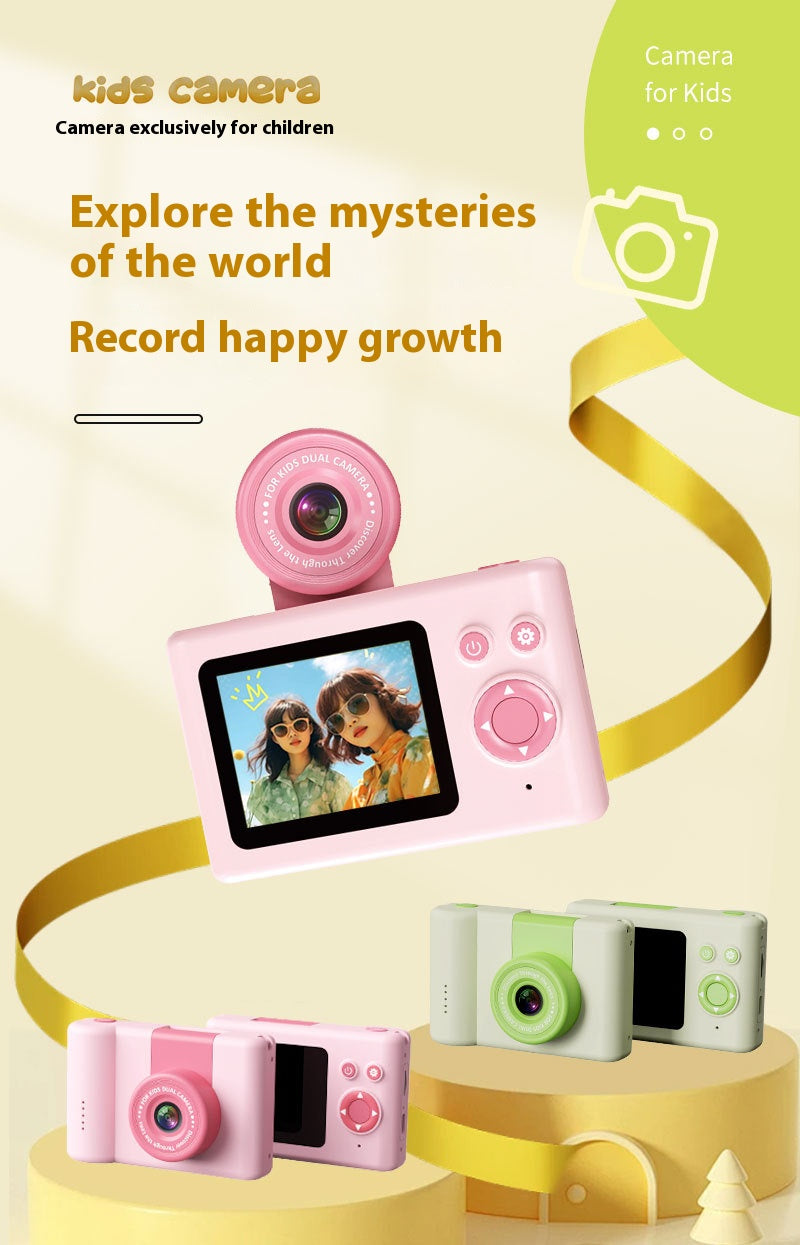 1080P Kids Digital Camera 3 Inch Touch Screen Dual Front Rear Cameras Toddler Video Recorder WiFi SD Card Birthday Gift for Children Age 3-8