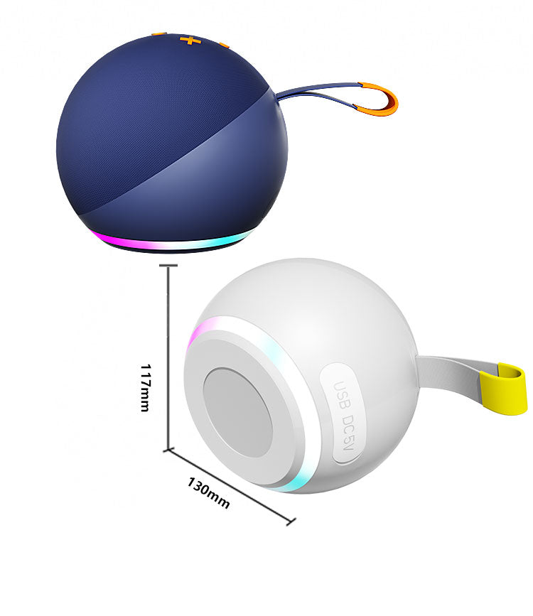 Portable RGB LED Bluetooth Speaker, Wireless Desktop Subwoofer with Colorful Lights, Battery Powered for Home and Outdoor