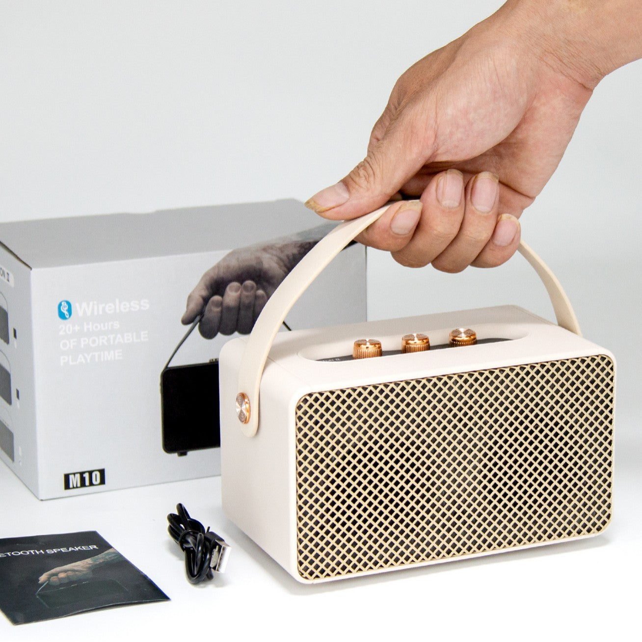 Multi-Function Mini bluetooth Speaker Support USB/TF/FM with Exquisite Retro Design or Travel & Indoor Use