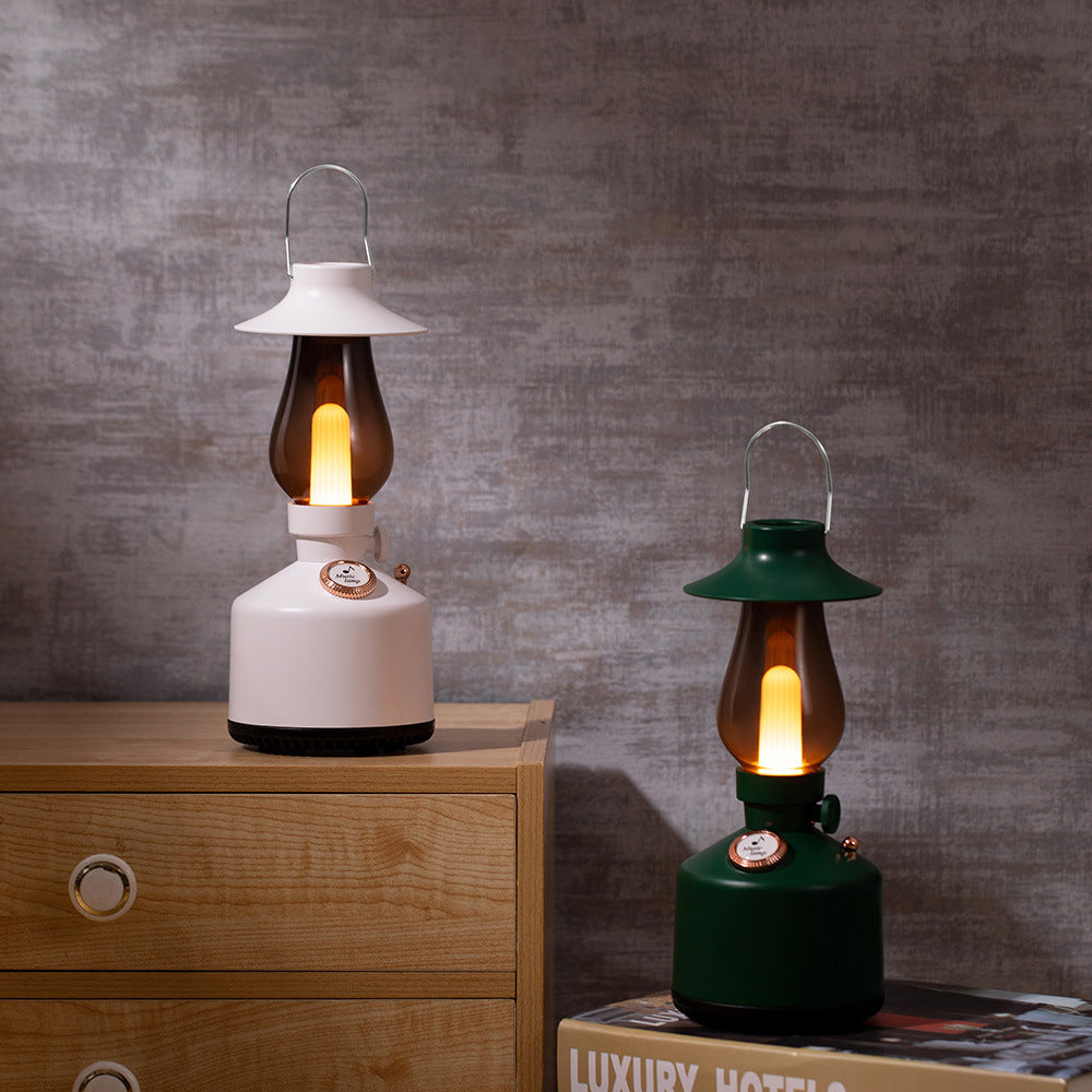 Retro Lantern Wireless Charger with Bluetooth Speaker Fast Charging Alarm Clock and Ambient Night Light