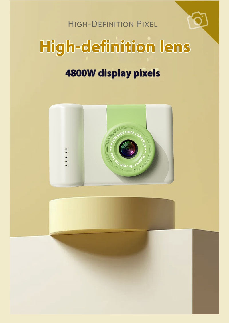 1080P Kids Digital Camera 3 Inch Touch Screen Dual Front Rear Cameras Toddler Video Recorder WiFi SD Card Birthday Gift for Children Age 3-8