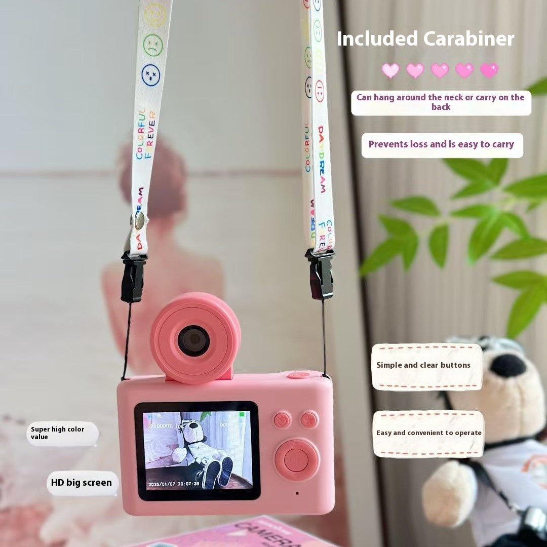1080P Kids Digital Camera 3 Inch Touch Screen Dual Front Rear Cameras Toddler Video Recorder WiFi SD Card Birthday Gift for Children Age 3-8