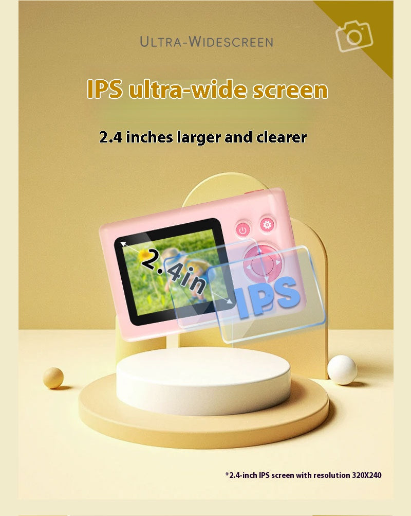 1080P Kids Digital Camera 3 Inch Touch Screen Dual Front Rear Cameras Toddler Video Recorder WiFi SD Card Birthday Gift for Children Age 3-8