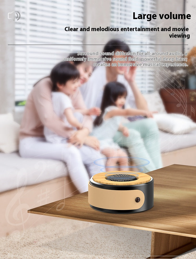 Retro Wooden Bluetooth Speaker with Subwoofer TWS Pairing AUX TF Card Handsfree Call Strong Bass Portable Wireless Home Audio Gift 2025