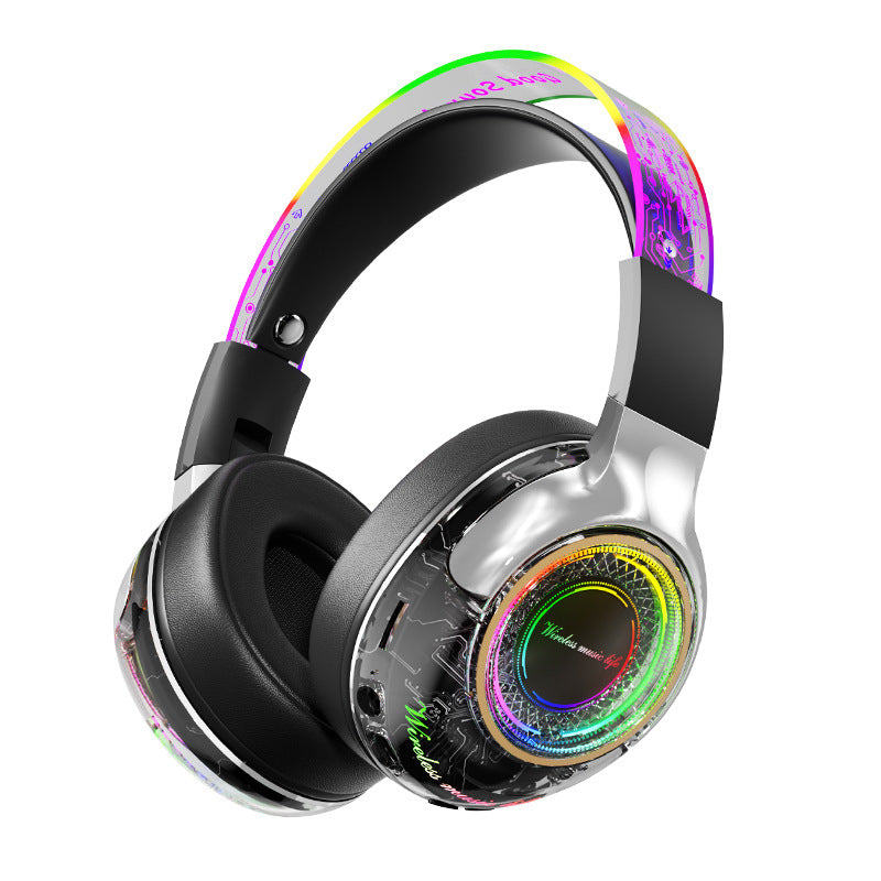 Wireless ANC Over Ear Gaming Headset with Mic RGB Lights 360 Surround Sound Bluetooth Noise Cancelling for PC PS5 Xbox Gift 2025