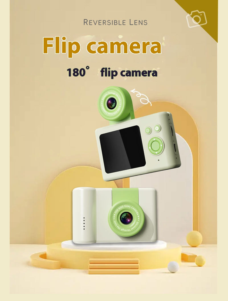 1080P Kids Digital Camera 3 Inch Touch Screen Dual Front Rear Cameras Toddler Video Recorder WiFi SD Card Birthday Gift for Children Age 3-8
