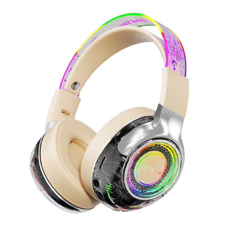 Wireless ANC Over Ear Gaming Headset with Mic RGB Lights 360 Surround Sound Bluetooth Noise Cancelling for PC PS5 Xbox Gift 2025