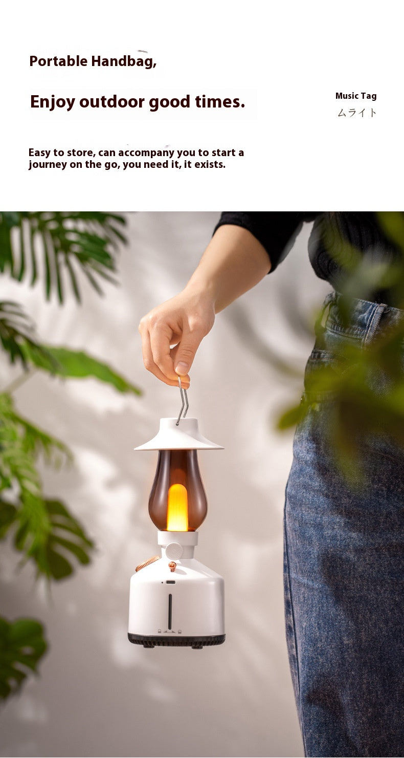 Retro Lantern Wireless Charger with Bluetooth Speaker Fast Charging Alarm Clock and Ambient Night Light