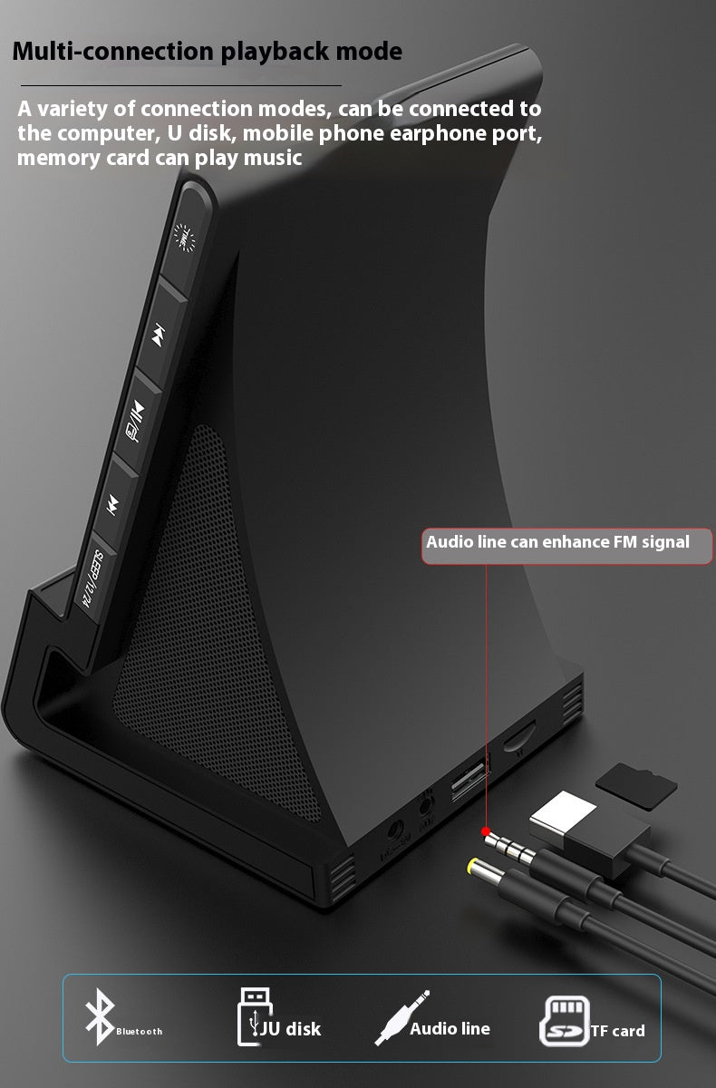 3 in 1 Wireless Charger Speaker Clock Stand Compatible with iPhone  Qi-Enabled Phones Fast Charging Dock