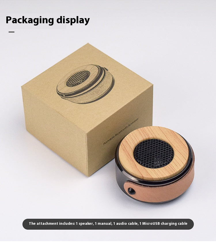 Retro Wooden Bluetooth Speaker with Subwoofer TWS Pairing AUX TF Card Handsfree Call Strong Bass Portable Wireless Home Audio Gift 2025