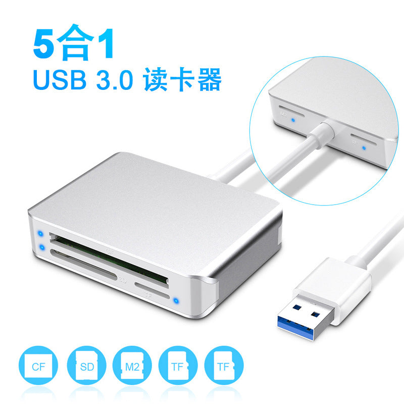CR306 Rocketek Multi-functional 5-in-1 Photography and Videography USB 3.0 Mobile Phone Computer CF/SD/TF Card Reader