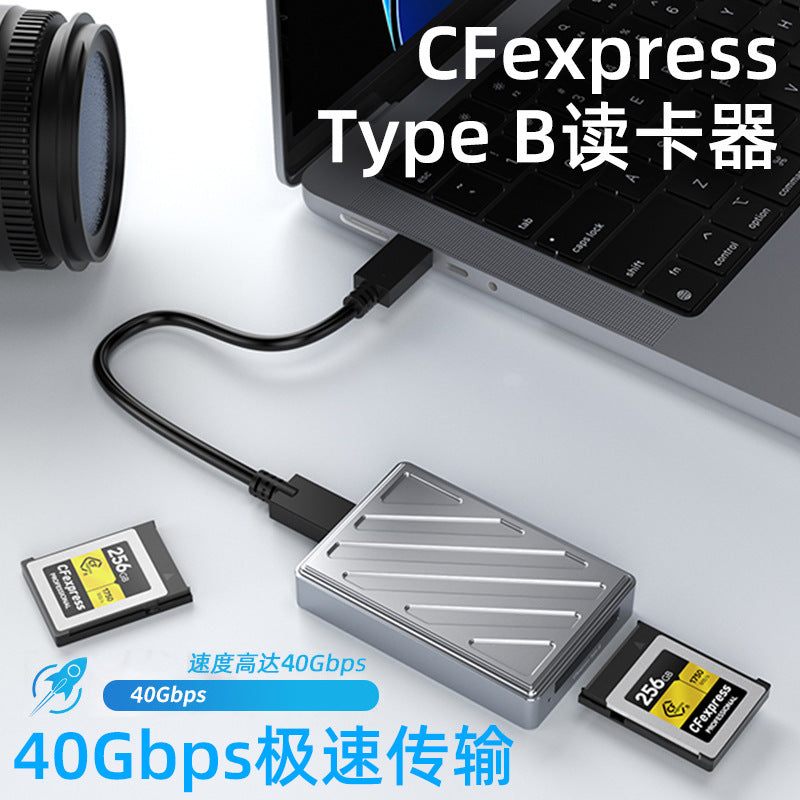 CR361 USB 4.0 supports a Thunderbolt 40Gbps high-speed CFexpress type-B card reader for post-production of photography