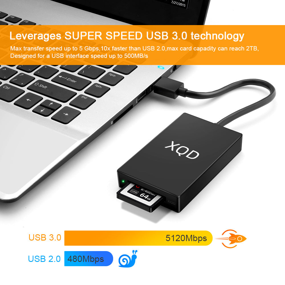 CR311-A Rocketek/XQD USB 3.0 5Gbps high-speed reader compatible with M/G series readers