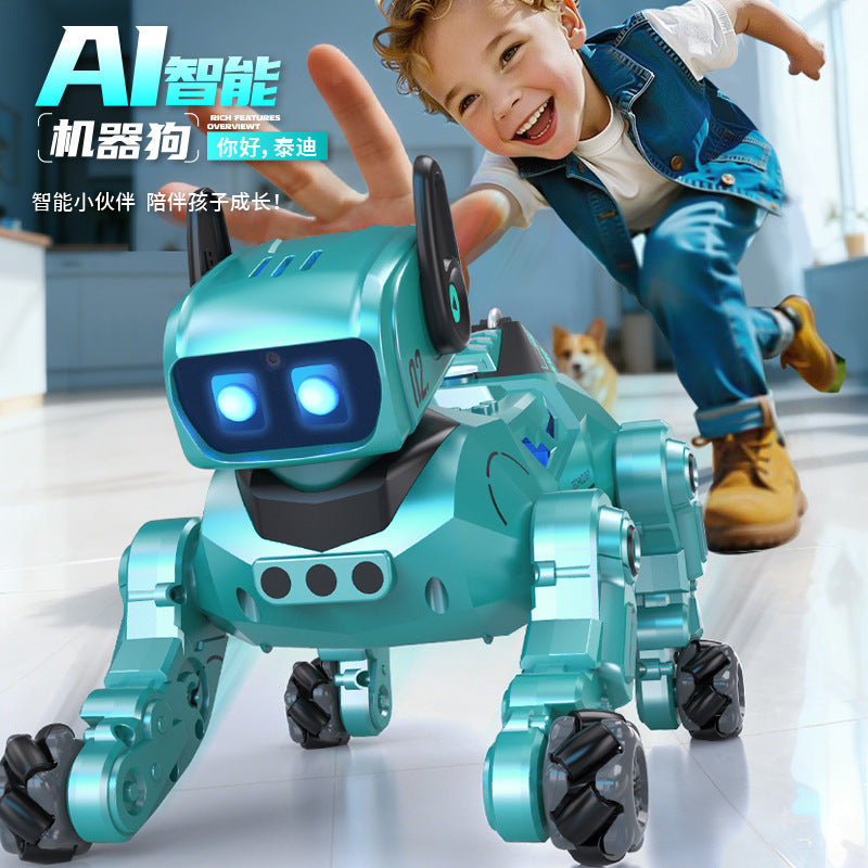 AI intelligent Teddy bean package artificial intelligence robot dog electronic dog remote control robot chatting conversation desktop pet