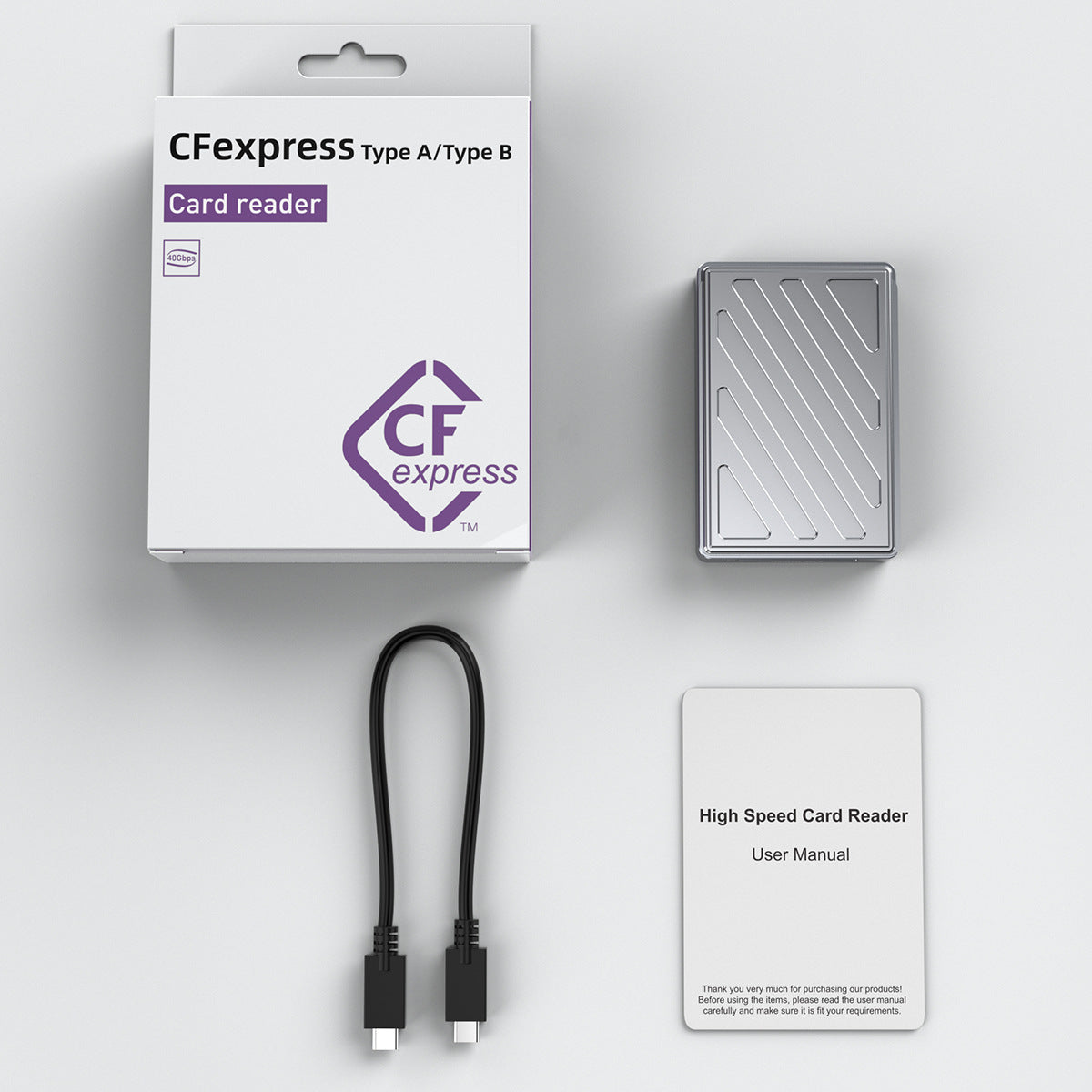 CR361 USB 4.0 supports a Thunderbolt 40Gbps high-speed CFexpress type-B card reader for post-production of photography