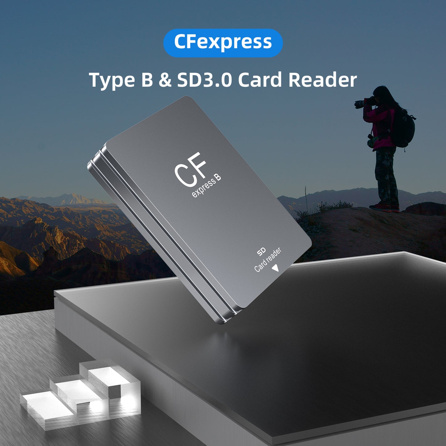 CR347 CFexpress type B card reader compatible with USB3.1 and suitable for Sony cameras and SD card readers for cameras