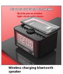 3 in 1 Wireless Charger Speaker Clock Stand Compatible with iPhone  Qi-Enabled Phones Fast Charging Dock