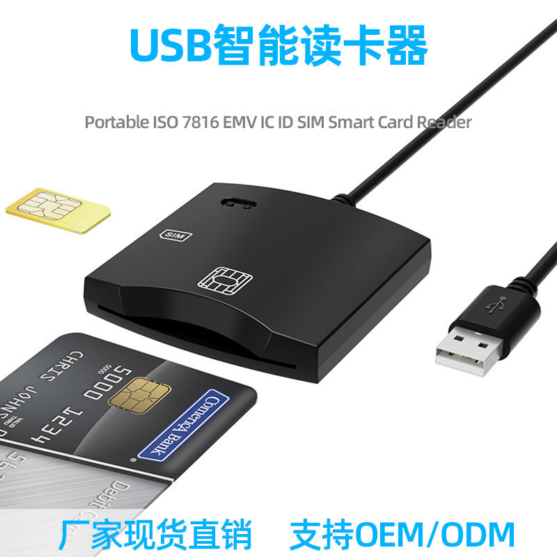 CR333 Cross-border new product USB smart card reader for CAC bank cards, ATM, tax payment and fee collection, IC card, SIM card, ID card readers