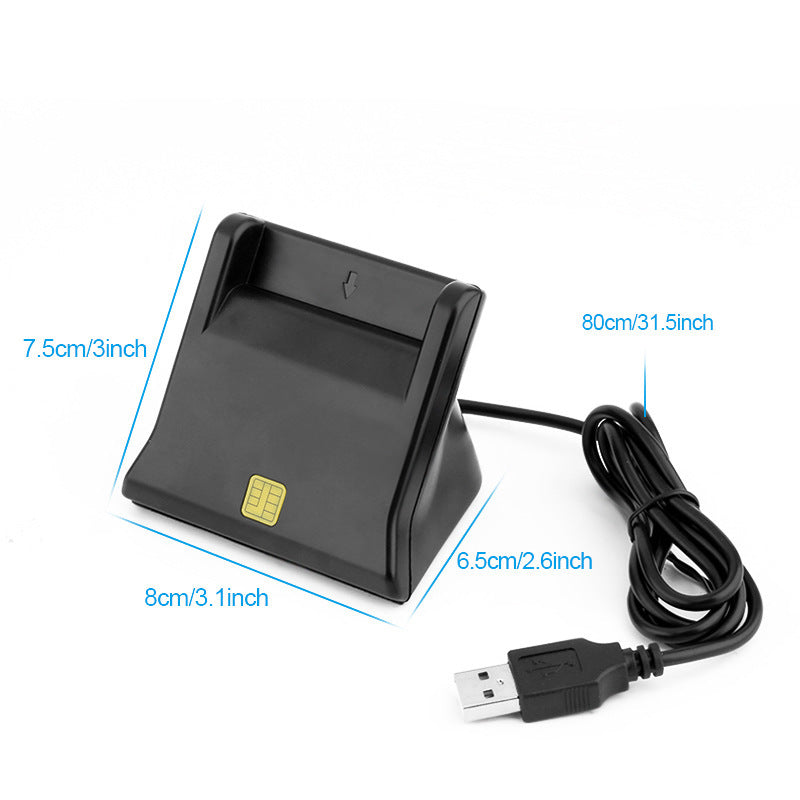 CR340 Smart card reader, SIM phone card reader, ID card chip card reader, CAC bank card reader