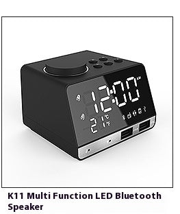 3 in 1 Wireless Charger Speaker Clock Stand Compatible with iPhone  Qi-Enabled Phones Fast Charging Dock