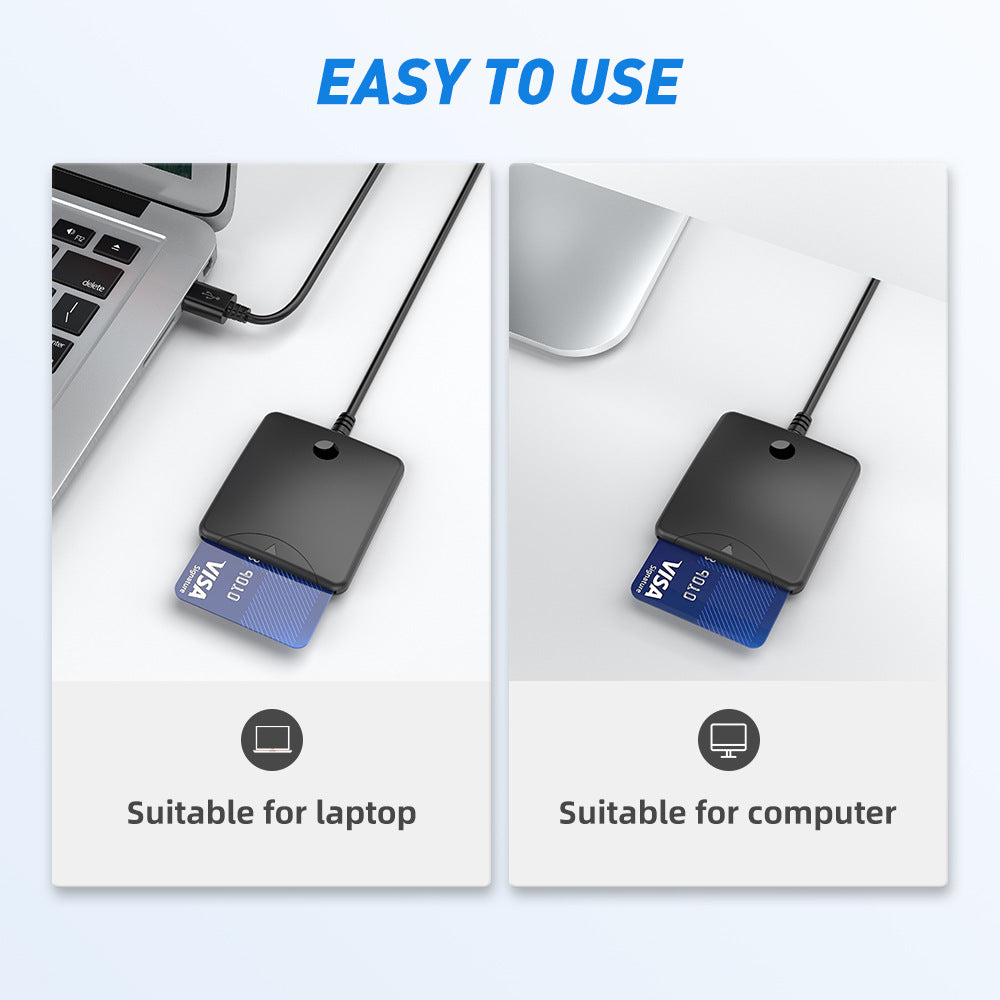 CR334 ISO7816 intelligent card reader IC/ID/SIM card bank card ATM transfer tax filing chip card reader