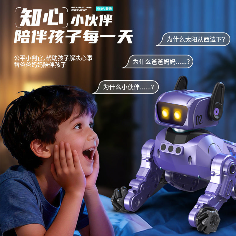 AI intelligent Teddy bean package artificial intelligence robot dog electronic dog remote control robot chatting conversation desktop pet