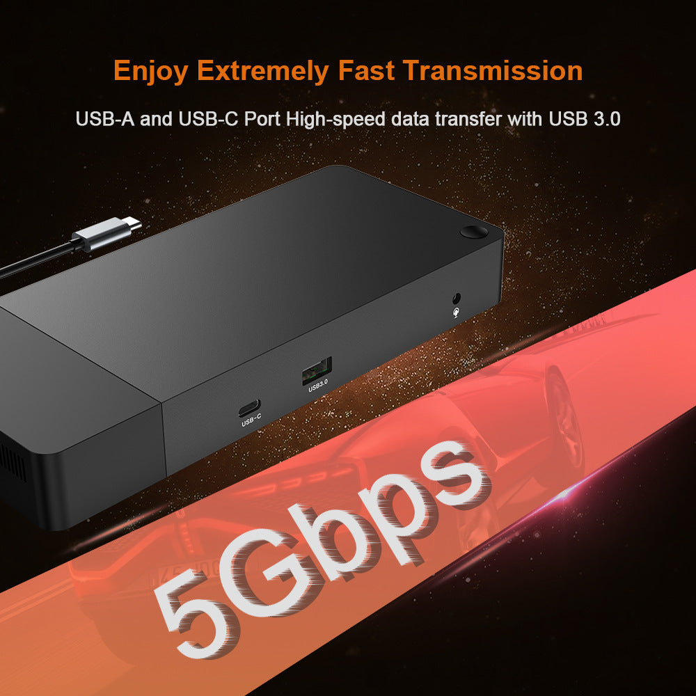 DL200 Type-C docking station with DP 4K 60Hz split-screen expansion, Gigabit network port, USB 3.0 hub