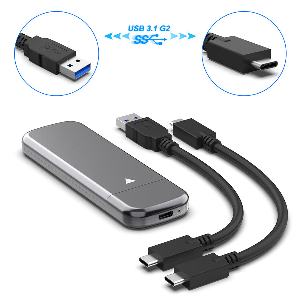 ME902 Rocketek NVME hard drive enclosure in private model, in stock, M.2 type, portable USB 3.1 GEN2 solid-state drive enclosure