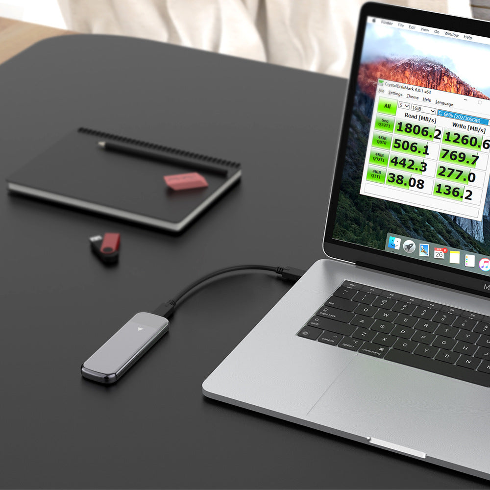 ME902 Rocketek NVME hard drive enclosure in private model, in stock, M.2 type, portable USB 3.1 GEN2 solid-state drive enclosure