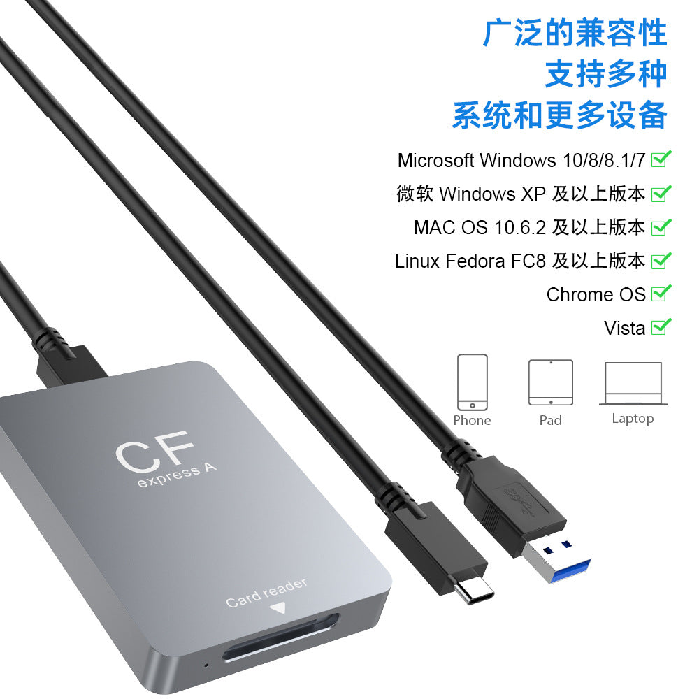 CR325 CFexpress Type A reader is suitable for Sony camera memory cards and features a 10 Gbps high-speed reading capability
