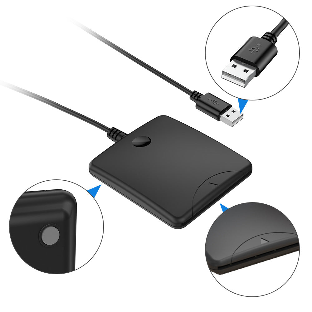 CR334 ISO7816 intelligent card reader IC/ID/SIM card bank card ATM transfer tax filing chip card reader