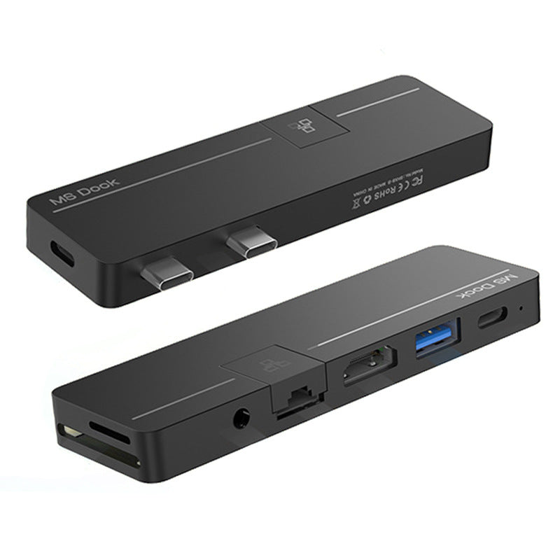 SHX5 & SHX6 Compatible with Microsoft Surface Pro 9/8/X docking station with network port, PD charging, Type-C computer expansion dock hub