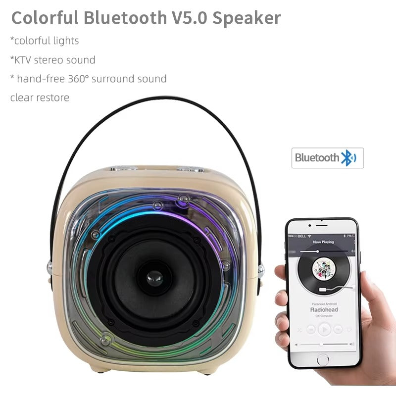 Outdoor Bluetooth Speaker - Portable, Dustproof, Rich Bass with TWS Stereo, 5H Playtime.