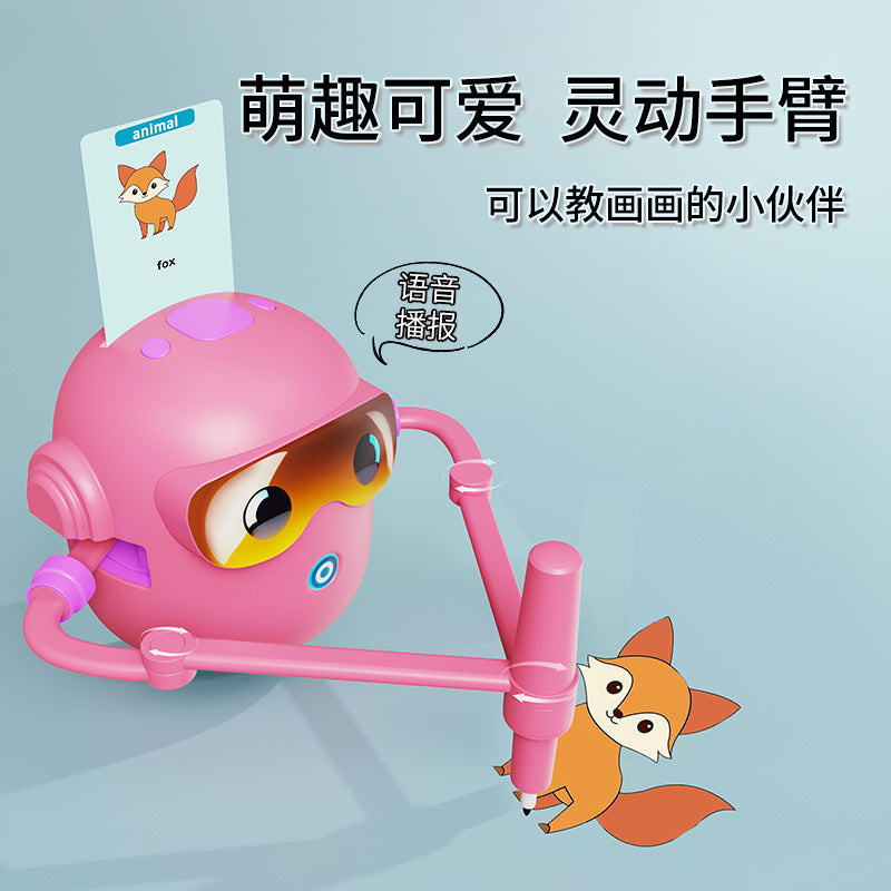 JQR-02 New intelligent toy automatic painting robot for early education and children's painting training, providing smart companionship for children