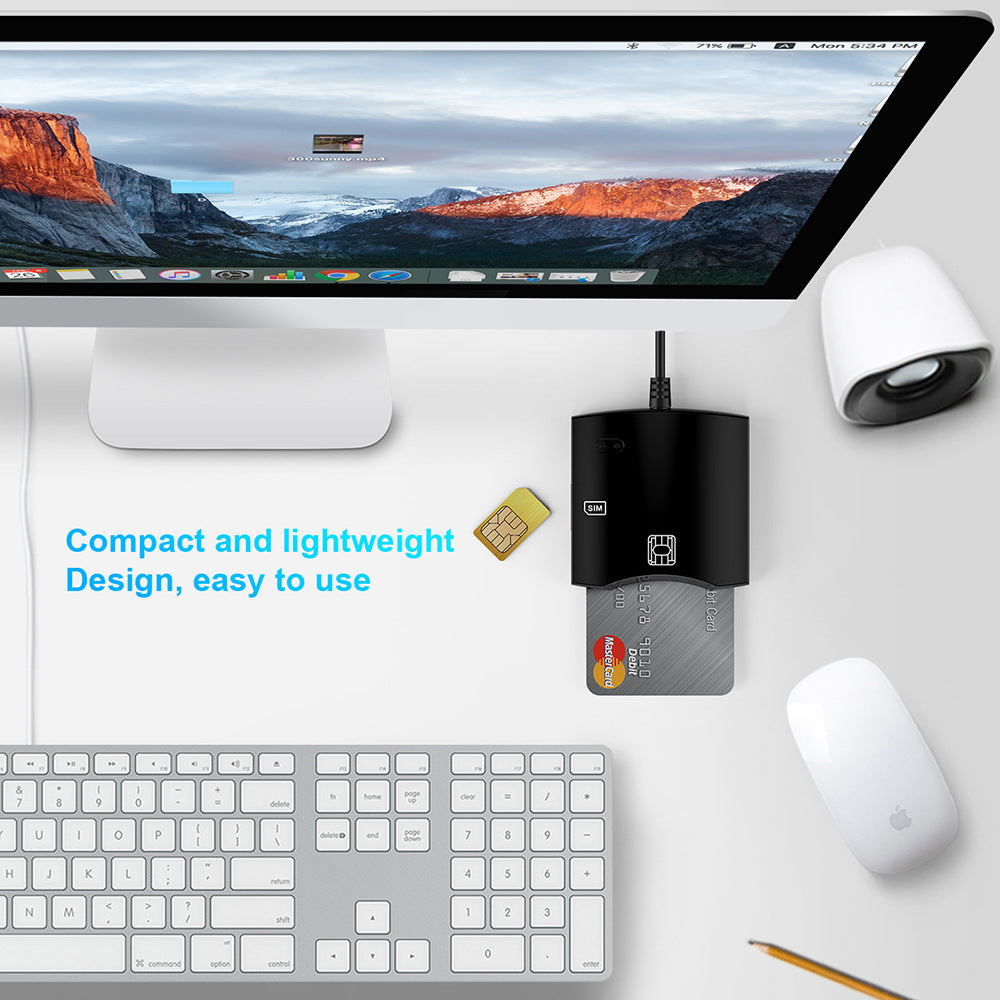 CR333 Cross-border new product USB smart card reader for CAC bank cards, ATM, tax payment and fee collection, IC card, SIM card, ID card readers