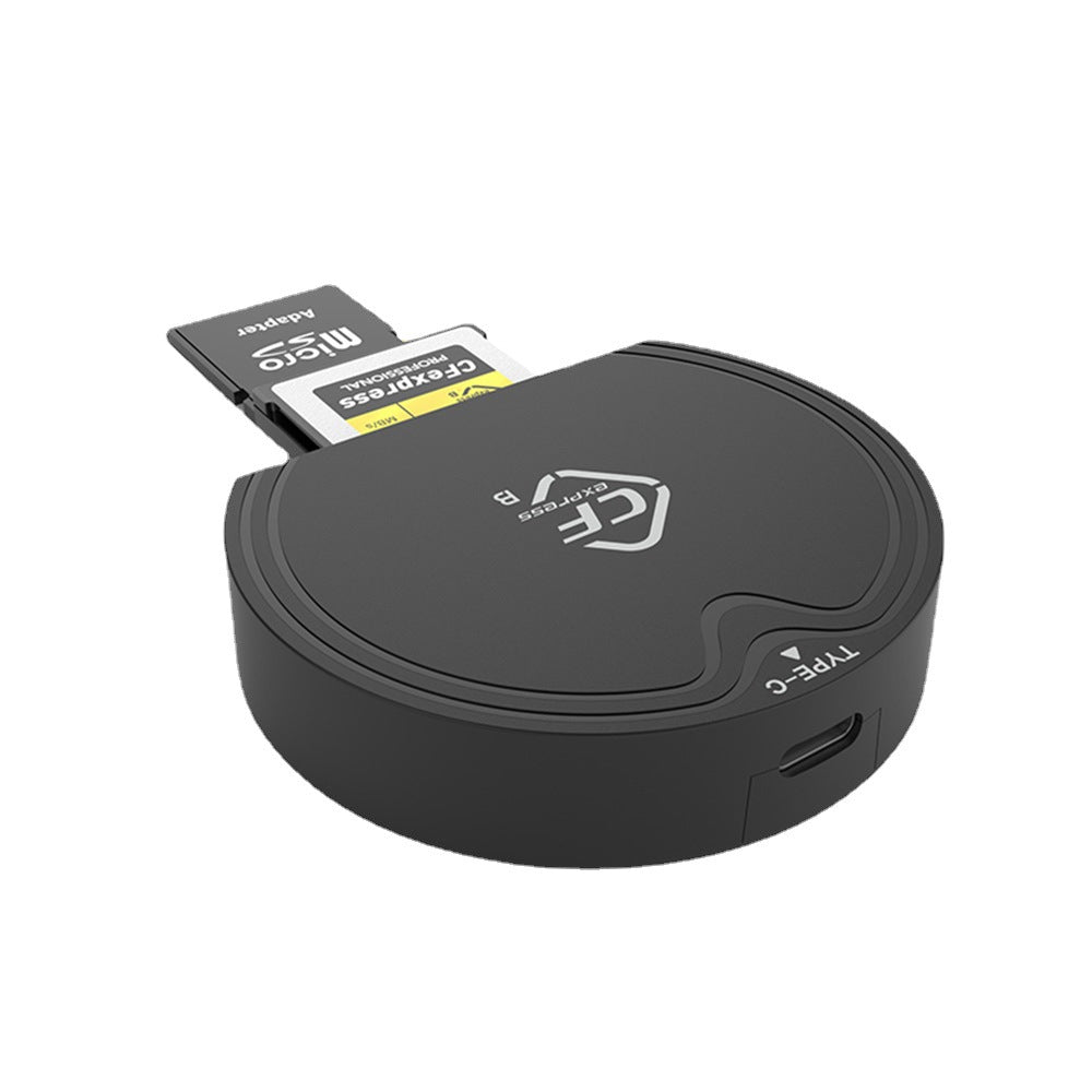 CR328-B CFexpress B/SD4.0 card reader capable of reading two cards simultaneously, supporting USB3.2 10Gbps storage card reader