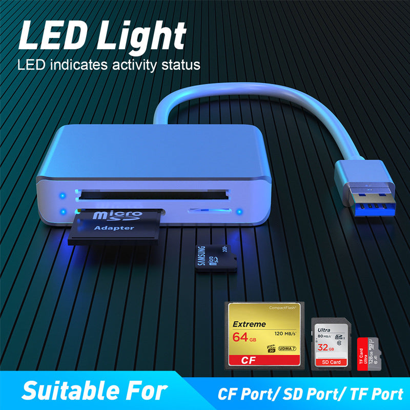 CR306 Rocketek Multi-functional 5-in-1 Photography and Videography USB 3.0 Mobile Phone Computer CF/SD/TF Card Reader