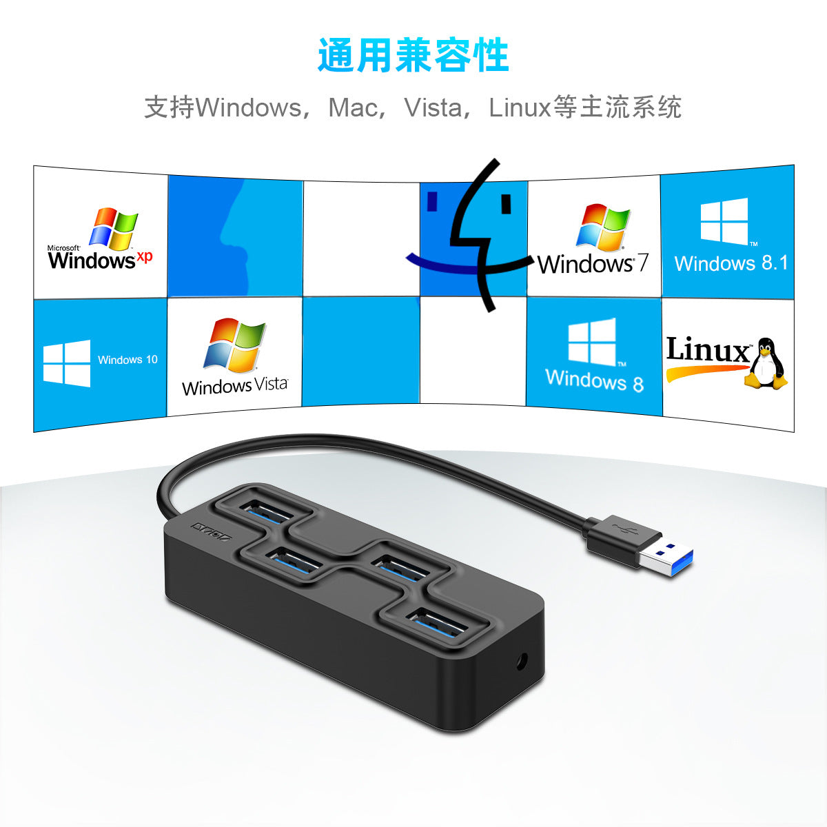 HC431 USB 3.0 - 4 port 5Gbps hub supports expansion dock for hard drives, printers with DC power port