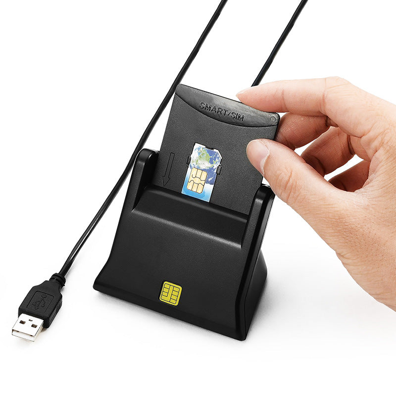 CR340 Smart card reader, SIM phone card reader, ID card chip card reader, CAC bank card reader