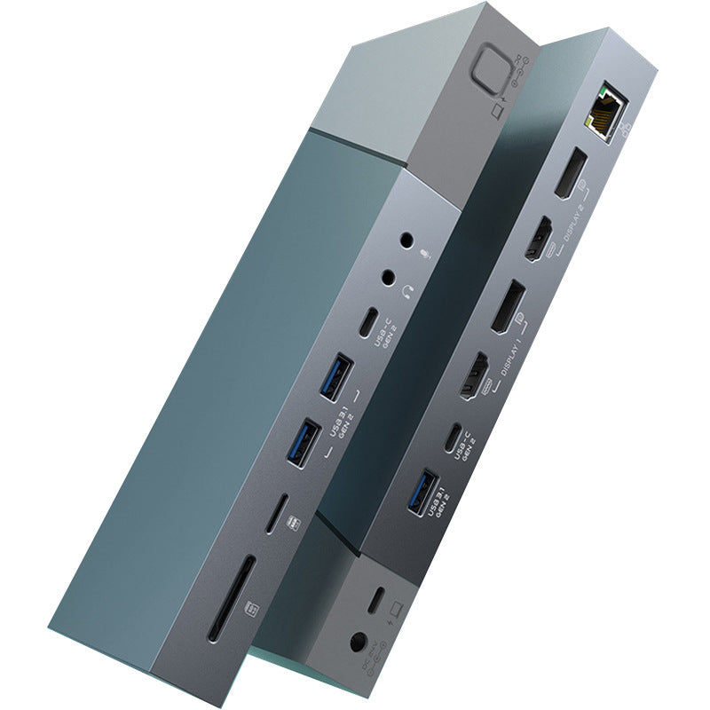 DS933 The 16-in-1 DisplayLink docking station supports multi-screen output for Mac OS and is a versatile docking hub with multiple functions for MST (Multi-Stream Transport)