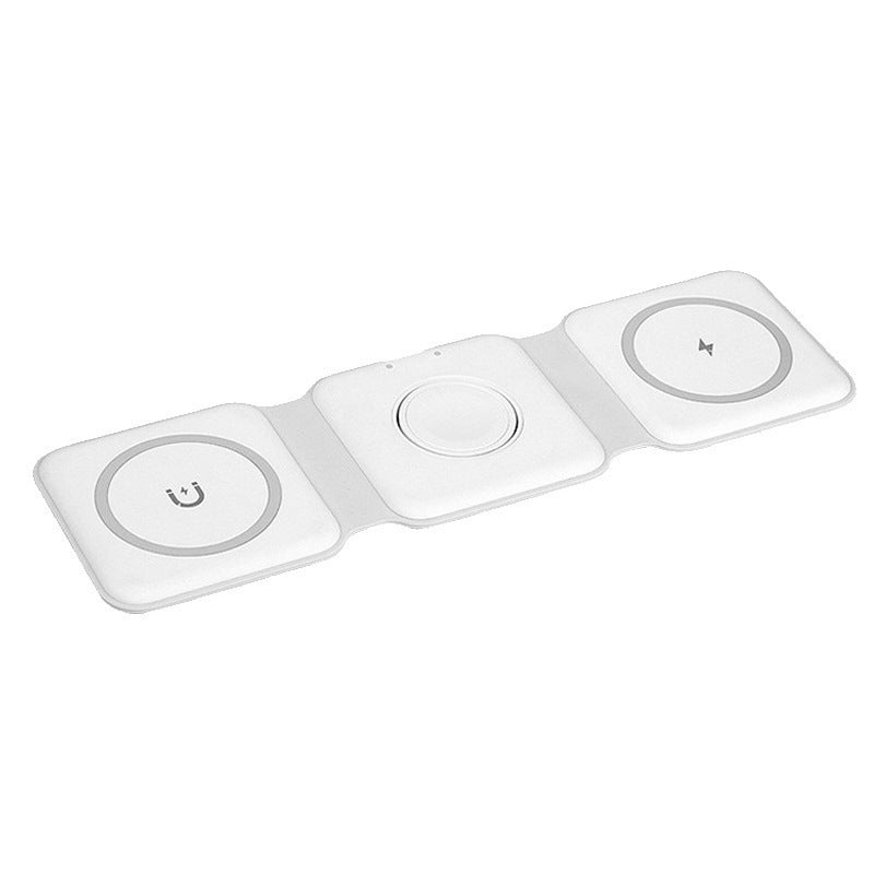 S30 The three-in-one magnetic wireless charger is suitable for charging Apple phones, watches and headphones with fast charging and is foldable for wireless charging