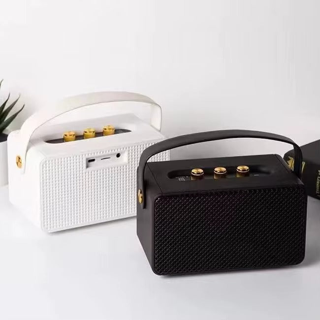 Multi-Function Mini bluetooth Speaker Support USB/TF/FM with Exquisite Retro Design or Travel & Indoor Use
