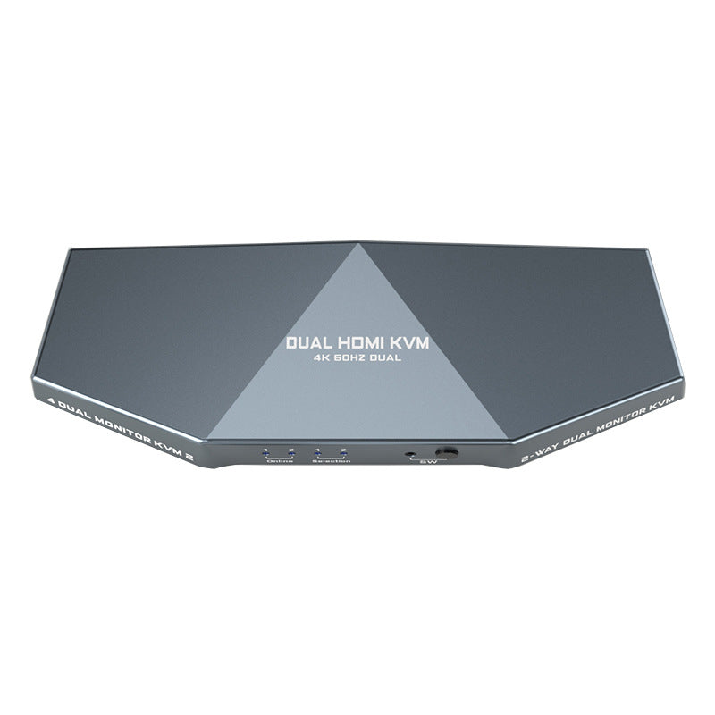 KVM508 HDMI dual-switch KVM switcher for 4K 60Hz multi-screen display, audio output, keyboard, mouse and video switcher