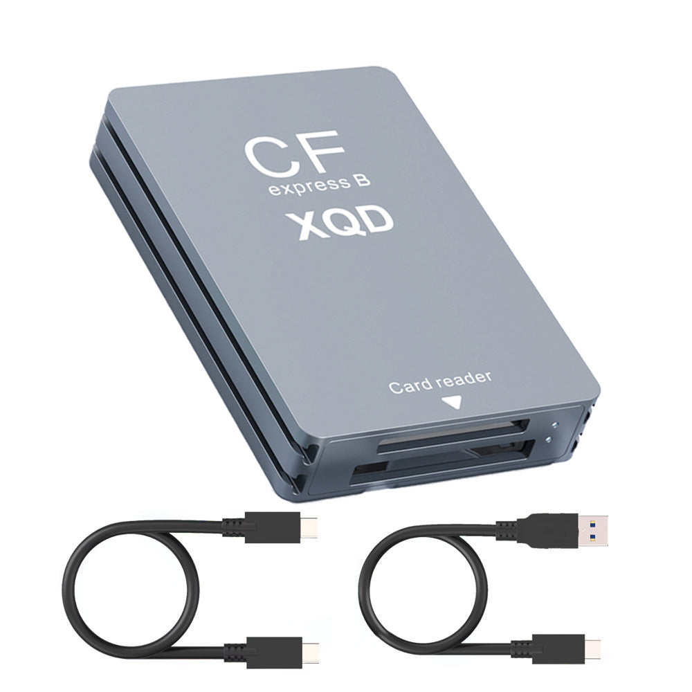 CR367 XQD/CFe-B + SD3.0 Single-Lens Reflex Camera Memory Card Reader, USB 3.2 Gen2, 10 Gbps High-Speed Reader